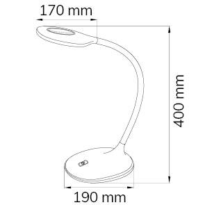 ACTION Yava 805701706000 LED-Schreibtischleuchte 8W Silber
