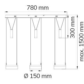 WOFI Jette 7263.06.54.6000 LED-Pendelleuchte 25.5W Nickel (matt), Chrom