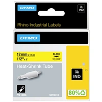 DYMO Schriftband Wärme-Schrumpfschlauch IND RHINO 18056 Bandfarbe: Gelb Schriftfarbe:Schwarz 12mm 1.5m DYMO Schriftband Wärme-Schrumpfschlauch IND RHINO 18056 Bandfarbe: Gelb Schriftfarbe:Schwarz 12mm 1.5m