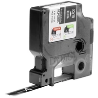 DYMO Schriftband IND RHINO 1805435 Vinyl Bandfarbe: Schwarz Schriftfarbe:Weiß 12mm 5.5m DYMO Schriftband IND RHINO 1805435 Vinyl Bandfarbe: Schwarz Schriftfarbe:Weiß 12mm 5.5m