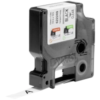 DYMO Schriftband IND RHINO 622289 Polyester Bandfarbe: Transparent Schriftfarbe:Schwarz 12mm 5.5m DYMO Schriftband IND RHINO 622289 Polyester Bandfarbe: Transparent Schriftfarbe:Schwarz 12mm 5.5m