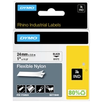 DYMO Schriftband IND RHINO 1734524 Bandfarbe: Weiß Schriftfarbe:Schwarz 24mm 3.5m DYMO Schriftband IND RHINO 1734524 Bandfarbe: Weiß Schriftfarbe:Schwarz 24mm 3.5m