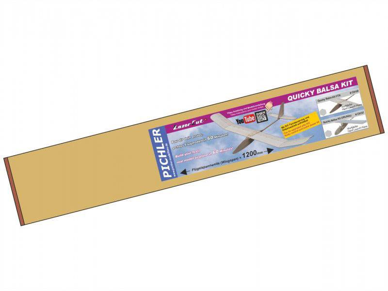 Pichler Balsa Quicky Kit FOX RC Segelflugmodell Bausatz 1200mm