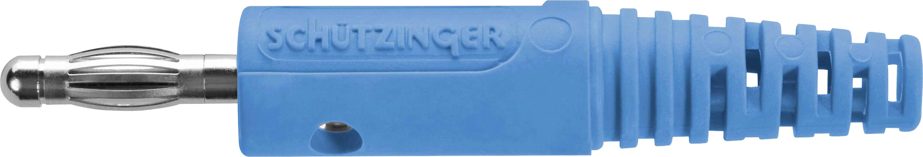 Schützinger FK 8 S Ni / BL Lamellenstecker Stecker, gerade Stift-Ø: 4mm Blau 1St.