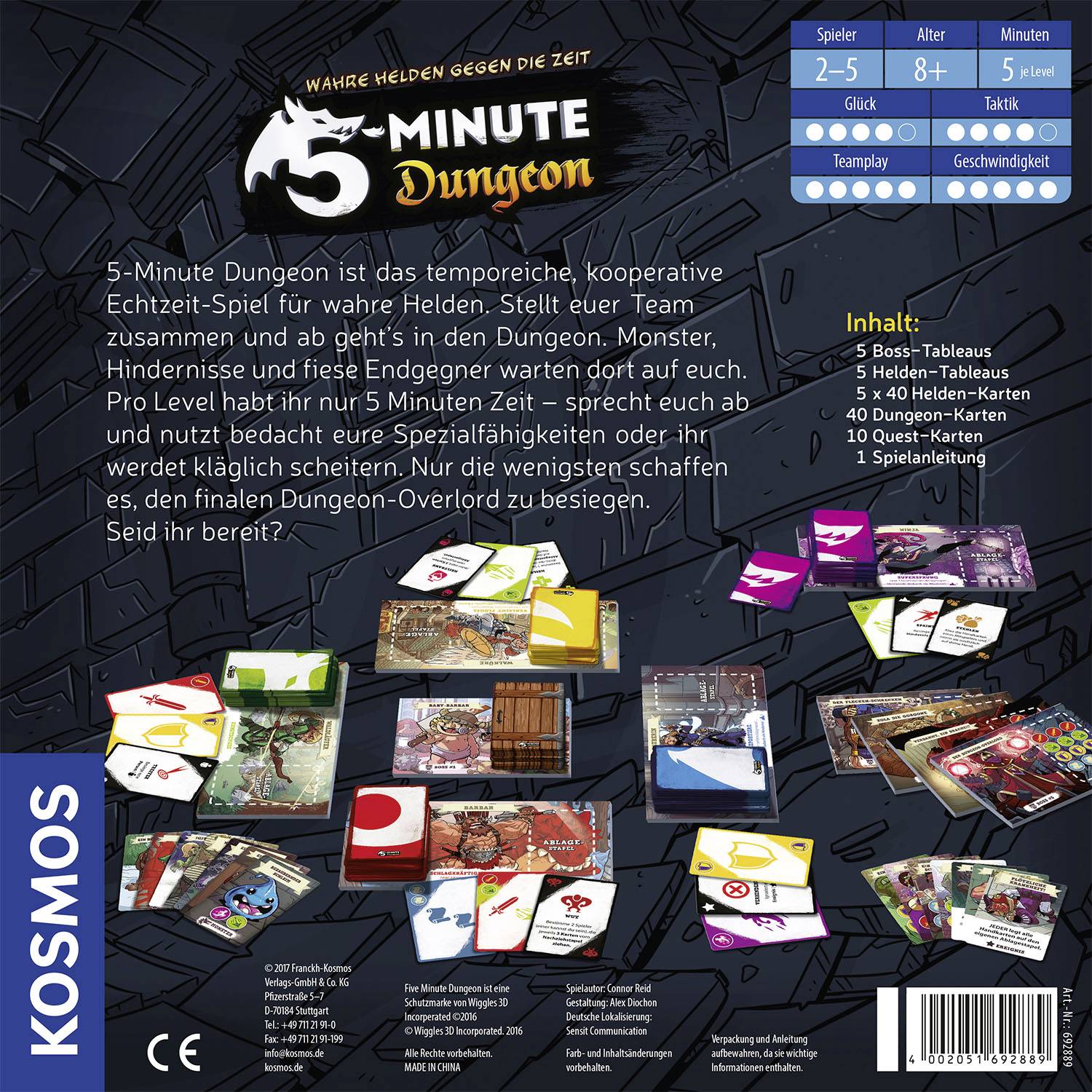 Kosmos 5-Minute Dungeon - Wahre Helden gegen die Zeit