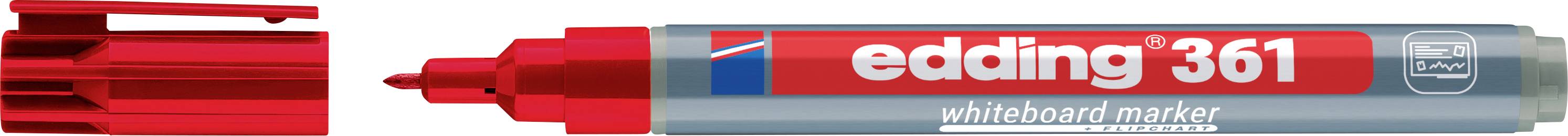 Roter Whiteboard-Marker der Marke „edding 361