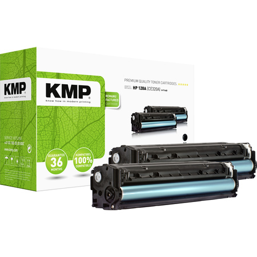 KMP H-T144D Tonerkassette 2er-Pack ersetzt HP 128A, CE320A Schwarz 2000 Seiten Kompatibel Toner 2er-Pack