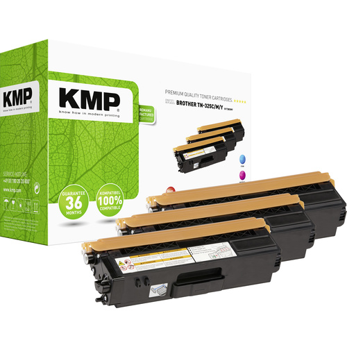 KMP Toner Kombi-Pack ersetzt Brother TN-325C, TN-325M, TN-325Y, TN325C, TN325M, TN325Y Kompatibel Cyan, Magenta, Gelb 3500 Seiten