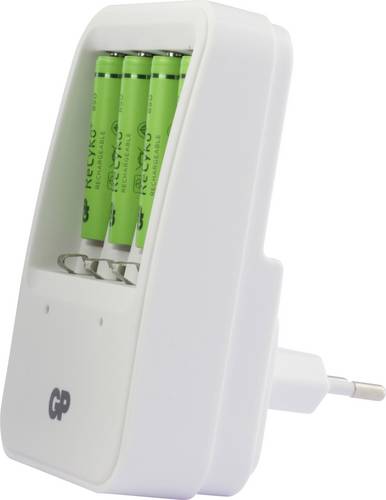 GP Batteries PB420 Rundzellen-Ladegerät inkl. Akkus NiMH Micro (AAA), Mignon (AA)