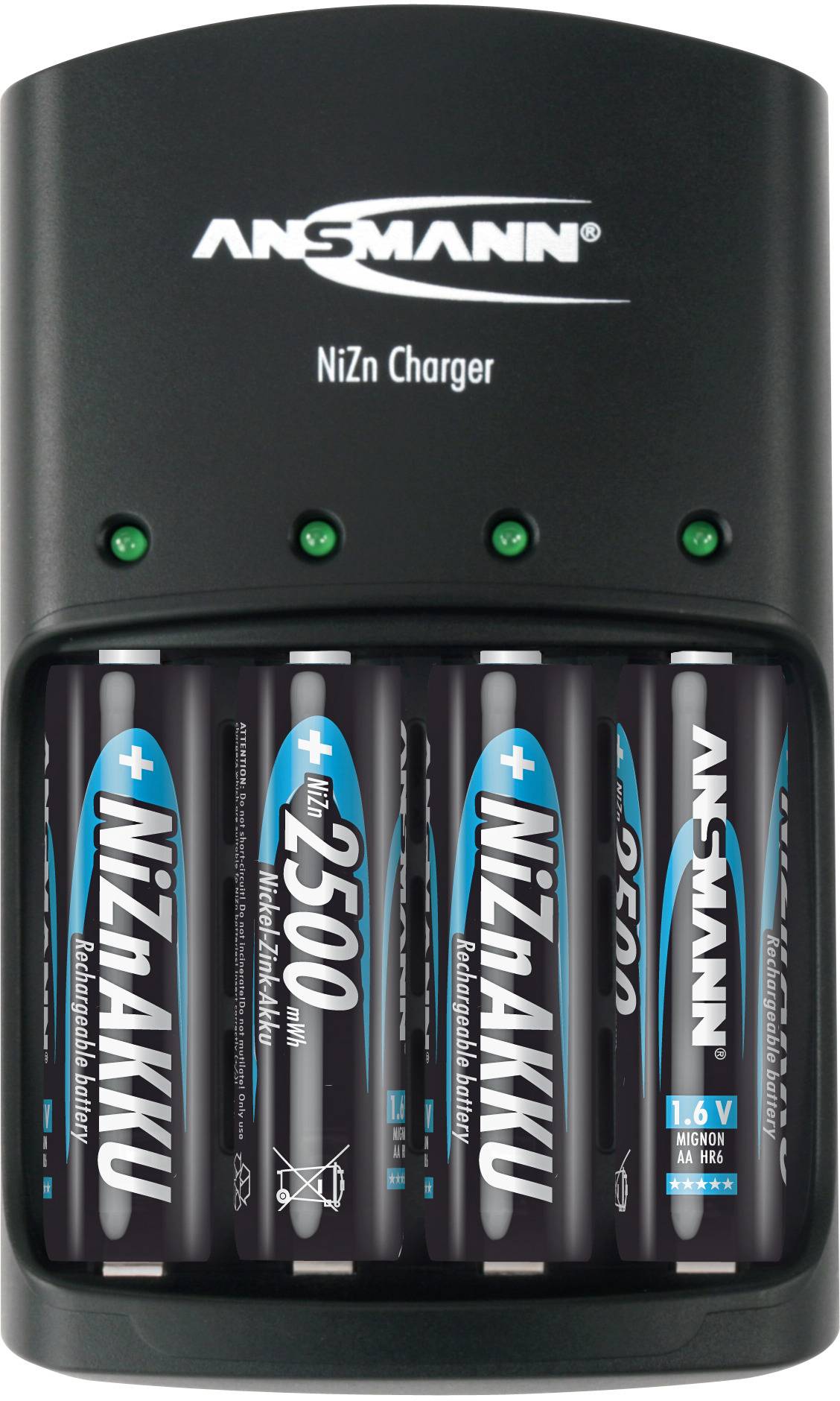 Ansmann Charger NiZn Rundzellen-Ladegerät NiZn Micro (AAA), Mignon (AA)