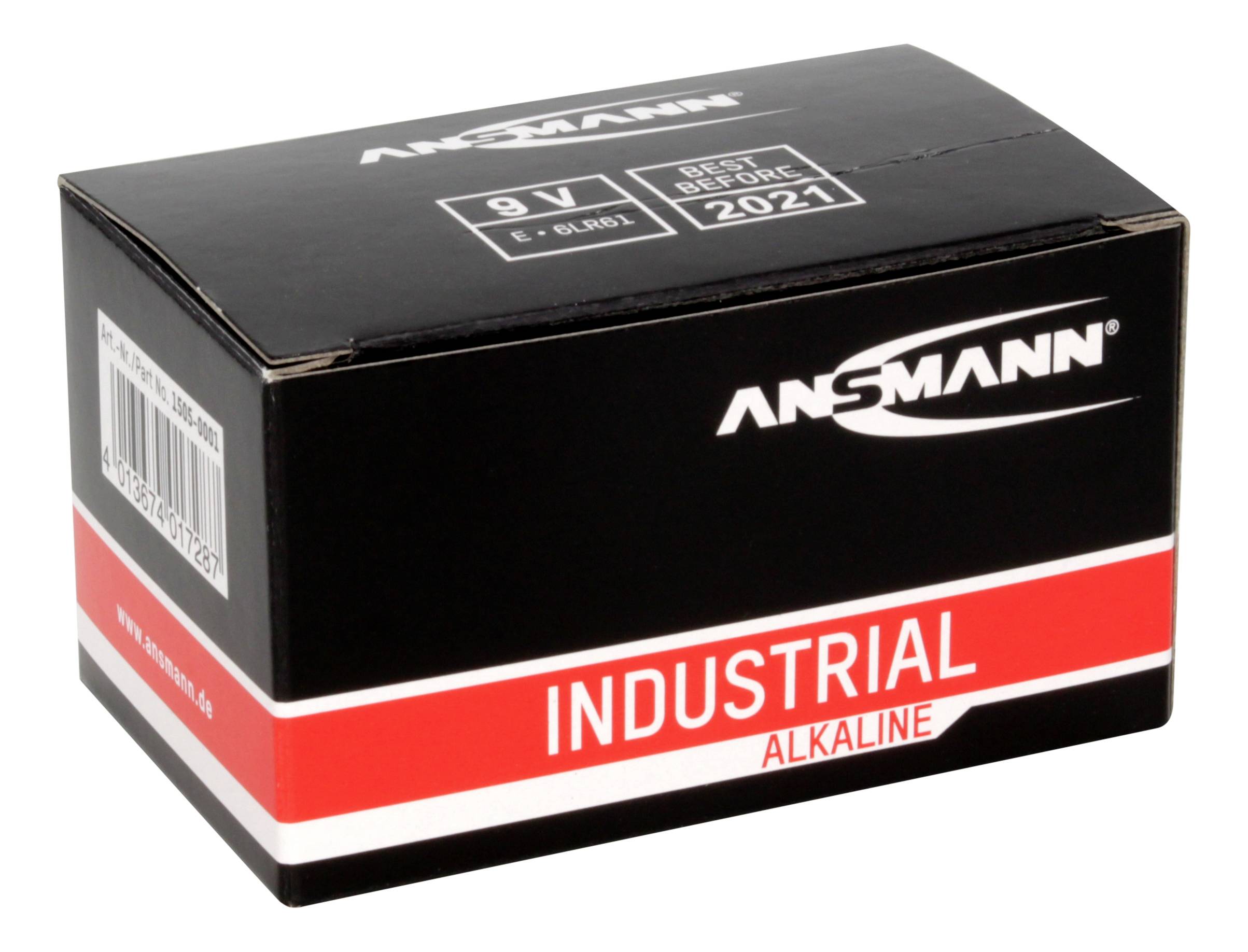 Ansmann Industrial 9 V Block-Batterie Alkali-Mangan 9 V 10 St.