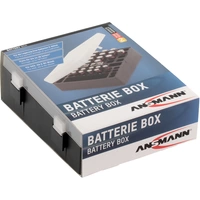 Ansmann Batterijbox 48 Batteriebox 48x Micro (AAA), Mignon (AA), 9V Block (L x B x H) 173 x 138 x 63mm Ansmann Batterijbox 48 Batteriebox 48x Micro (AAA), Mignon (AA), 9V Block (L x B x H) 173 x 138 x 63mm