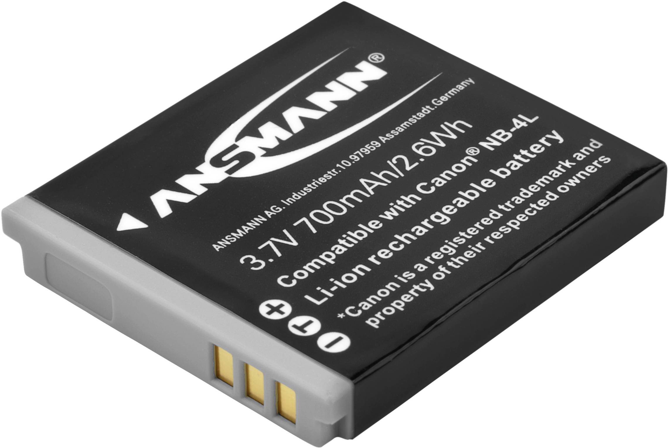 Ansmann A-Can NB 4 L Kamera-Akku ersetzt Original-Akku (Kamera) NB-4L 3.7 V 700 mAh