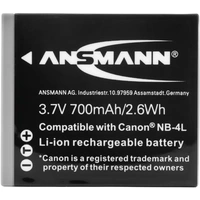 Ansmann A-Can NB 4L Kamera-Akku ersetzt Original-Akku (Kamera) NB-4L 3.7V 700 mAh Ansmann A-Can NB 4L Kamera-Akku ersetzt Original-Akku (Kamera) NB-4L 3.7V 700 mAh