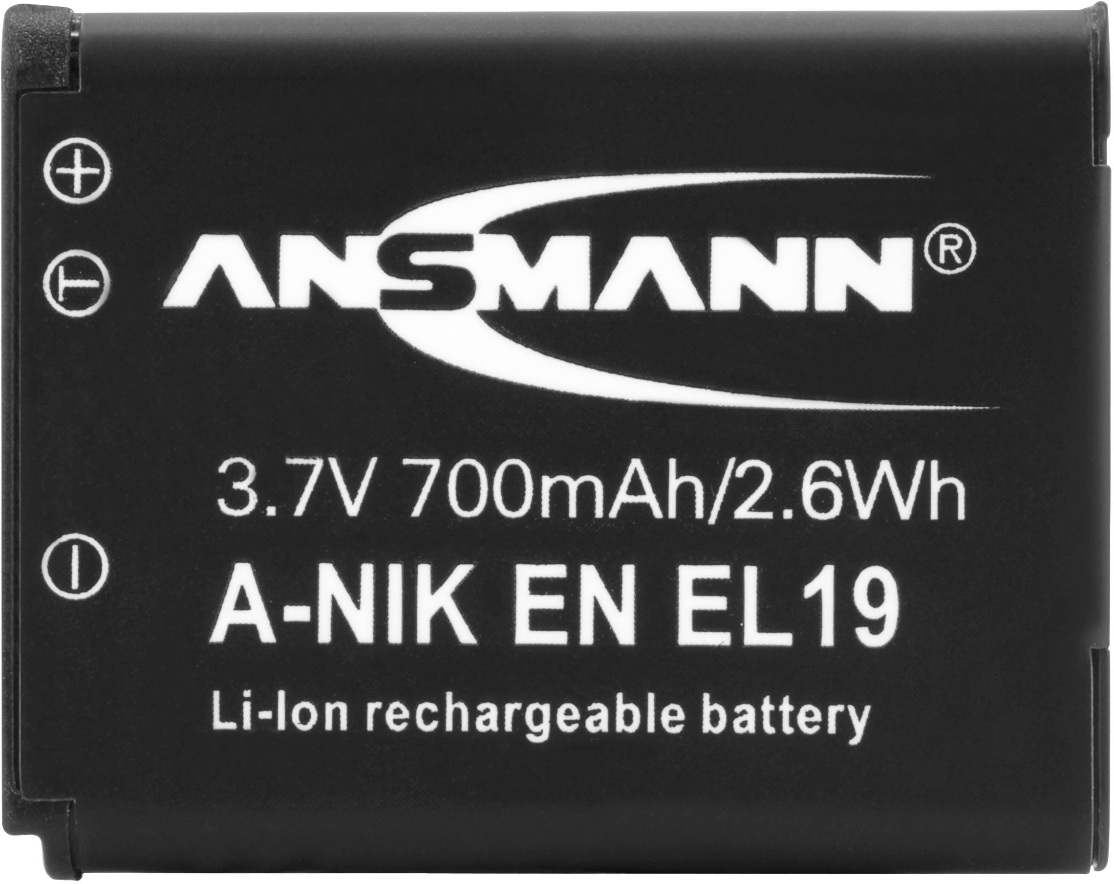 Ansmann A-Nik ENEL 19 Kamera-Akku ersetzt Original-Akku (Kamera) EN-EL19 3.7V 700 mAh