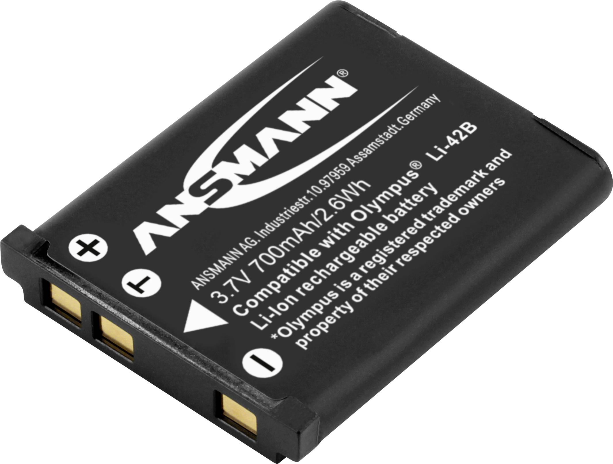 Ansmann LI-42B Kamera-Akku ersetzt Original-Akku (Kamera) LI-42B 3.7V 700 mAh
