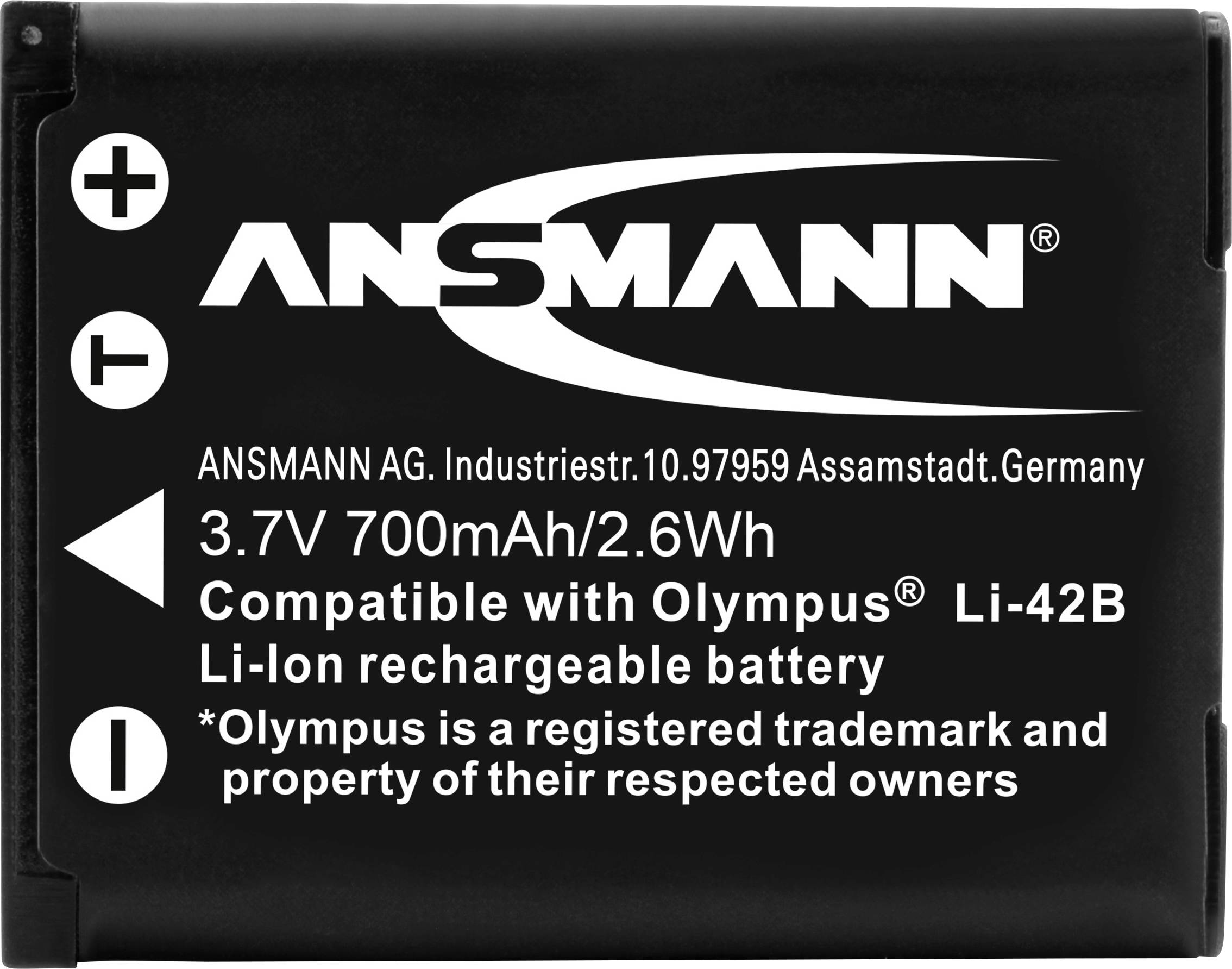 Ansmann LI-42B Kamera-Akku ersetzt Original-Akku (Kamera) LI-42B 3.7V 700 mAh
