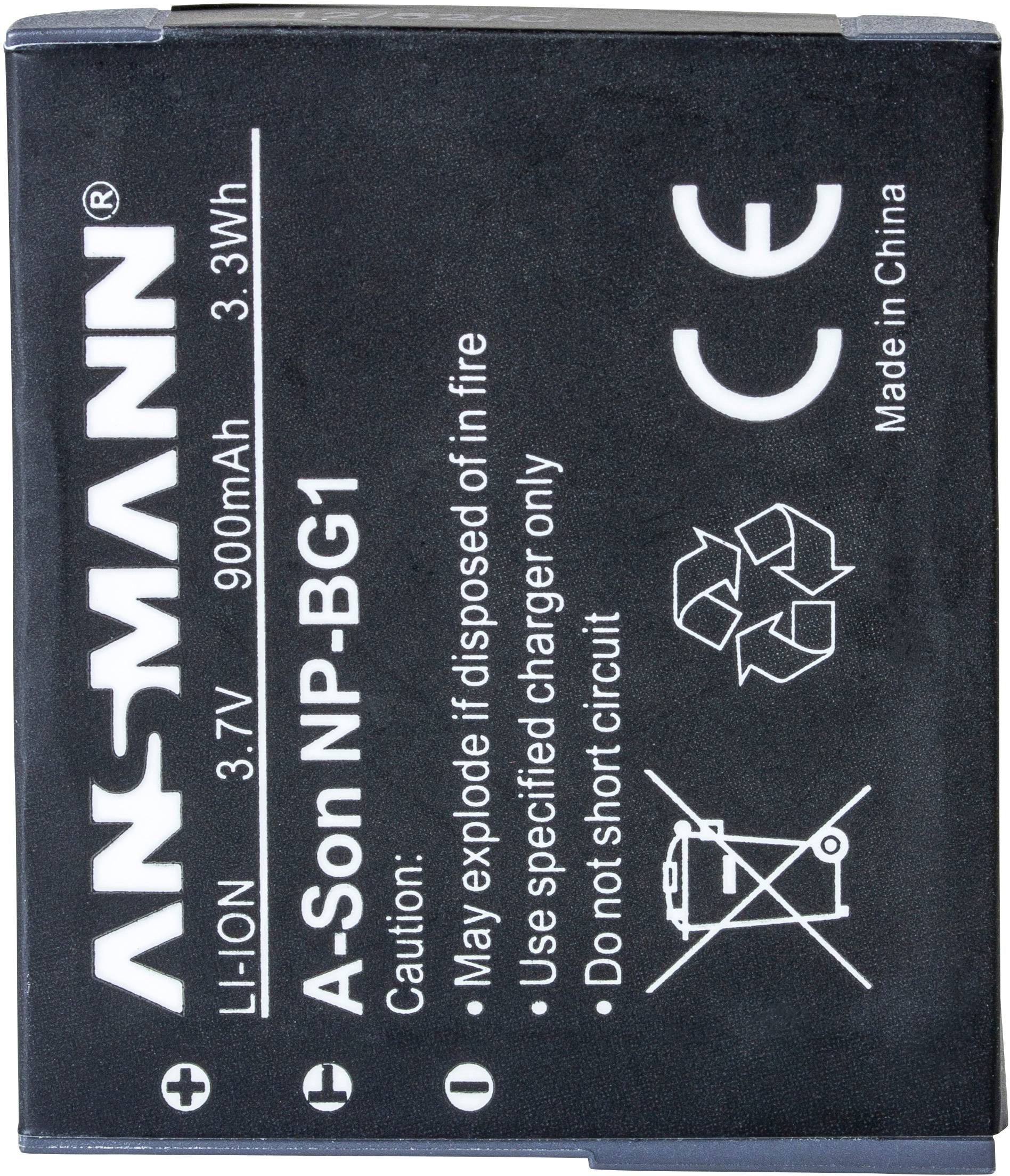 Ansmann A-Son NP BG1 Kamera-Akku ersetzt Original-Akku (Kamera) NP-BG1 3.7 V 900 mAh