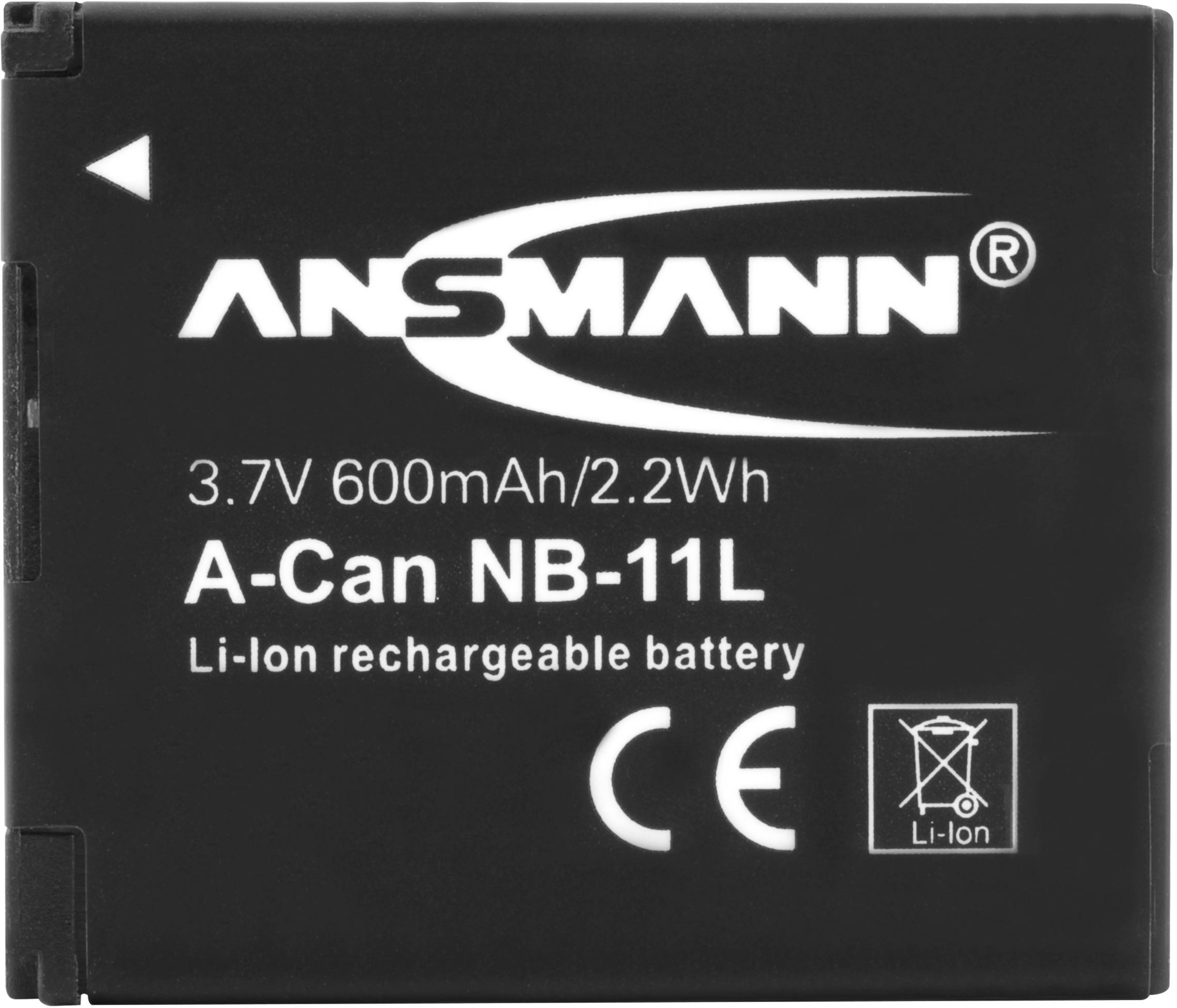 Ansmann A-Can NB 11L Kamera-Akku ersetzt Original-Akku (Kamera) NB-11L, NB-11LH 3.7V 600 mAh