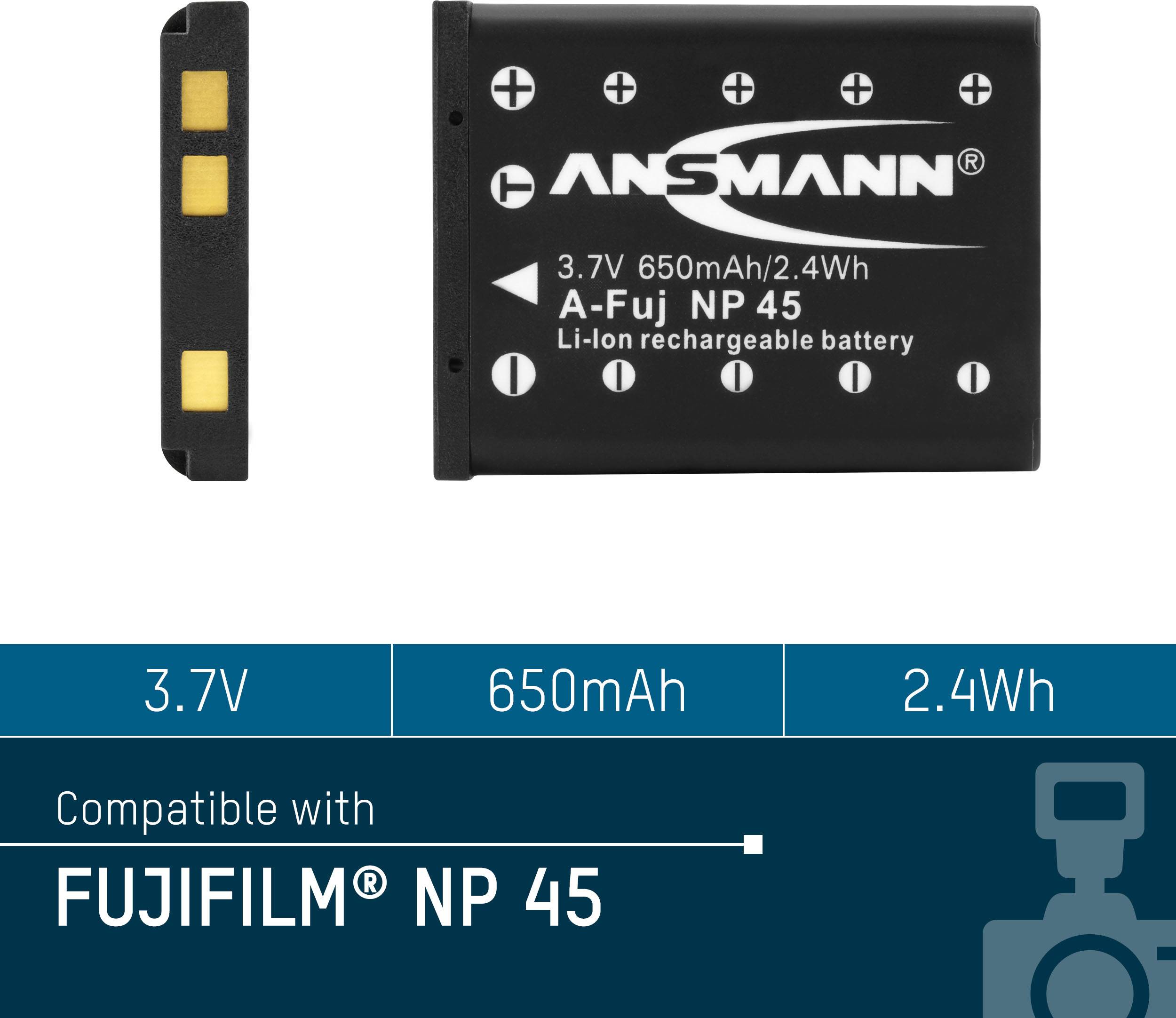 Ansmann A-Fuji NP 45 Kamera-Akku ersetzt Original-Akku (Kamera) NP-45 3.7V 650 mAh