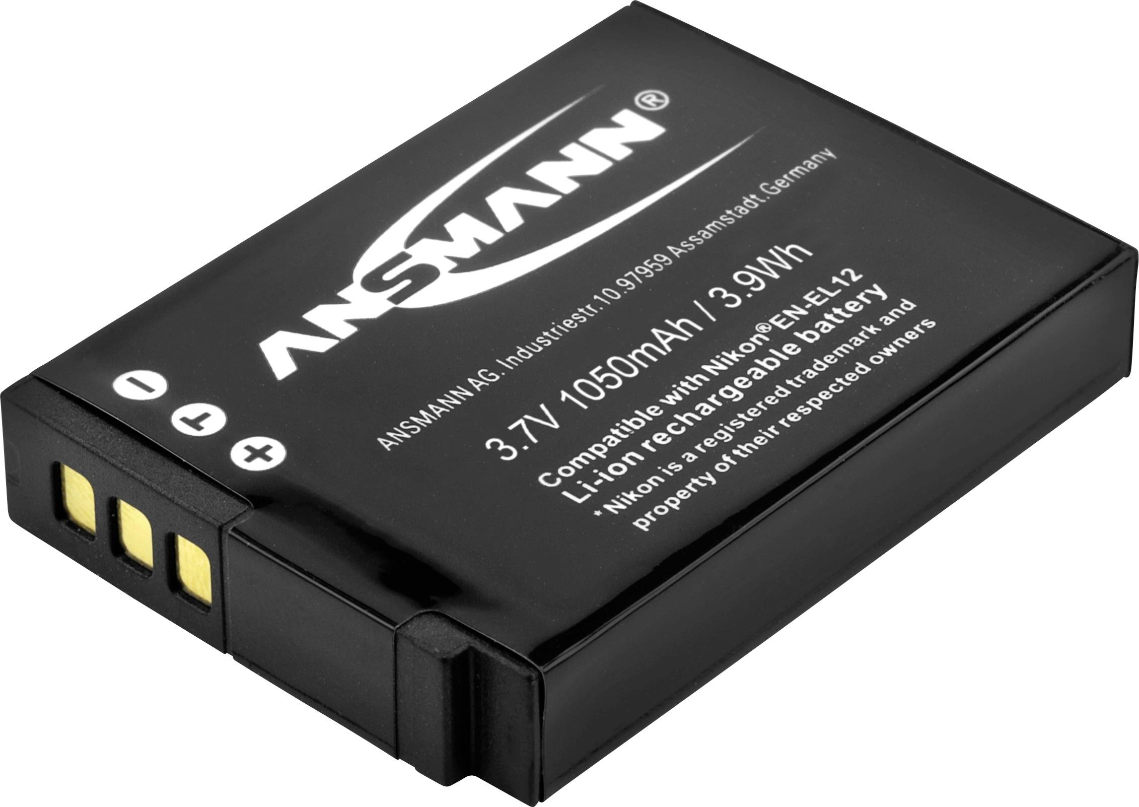 Ansmann EN-EL12 Kamera-Akku ersetzt Original-Akku (Kamera) EN-EL12 3.7V 1050 mAh