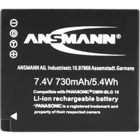 Ansmann A-Pan DMW-BLG 10 Kamera-Akku ersetzt Original-Akku (Kamera) DMW-BLG10E 7.4 V 730 mAh Ansmann A-Pan DMW-BLG 10 Kamera-Akku ersetzt Original-Akku (Kamera) DMW-BLG10E 7.4 V 730 mAh