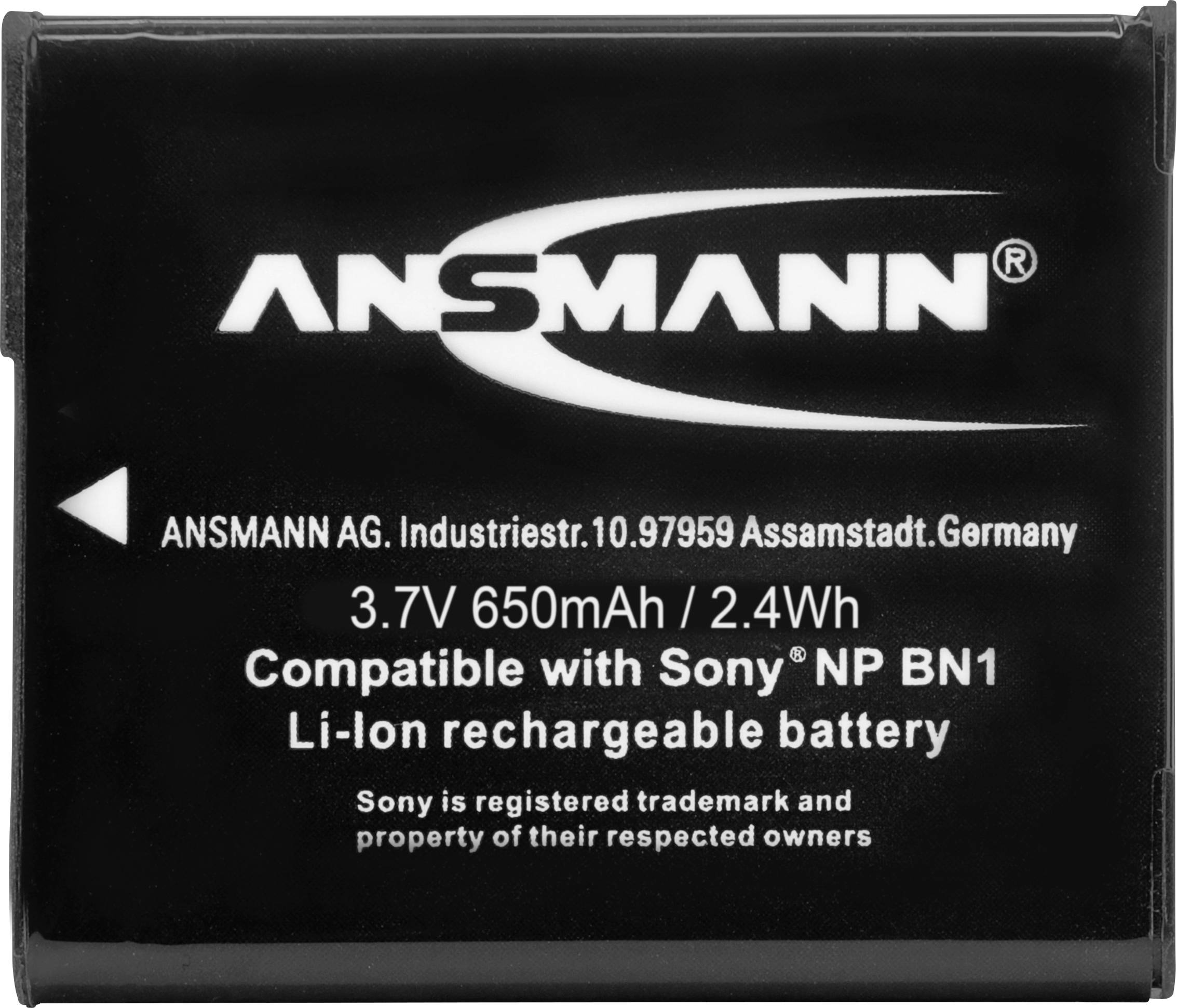 Ansmann NP-BN1 Kamera-Akku ersetzt Original-Akku (Kamera) NP-BN1 3.7 V 650 mAh
