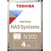 Toshiba N300 4TB Interne Festplatte 8.9cm (3.5 Zoll) SATA III HDWQ140UZSVA Bulk