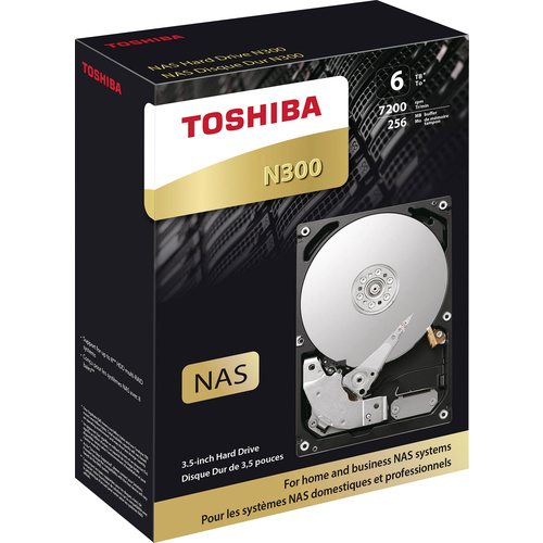 Toshiba HDWN160EZSTA Interne Festplatte 8.9cm (3.5 Zoll) 6TB N300 Retail SATA III