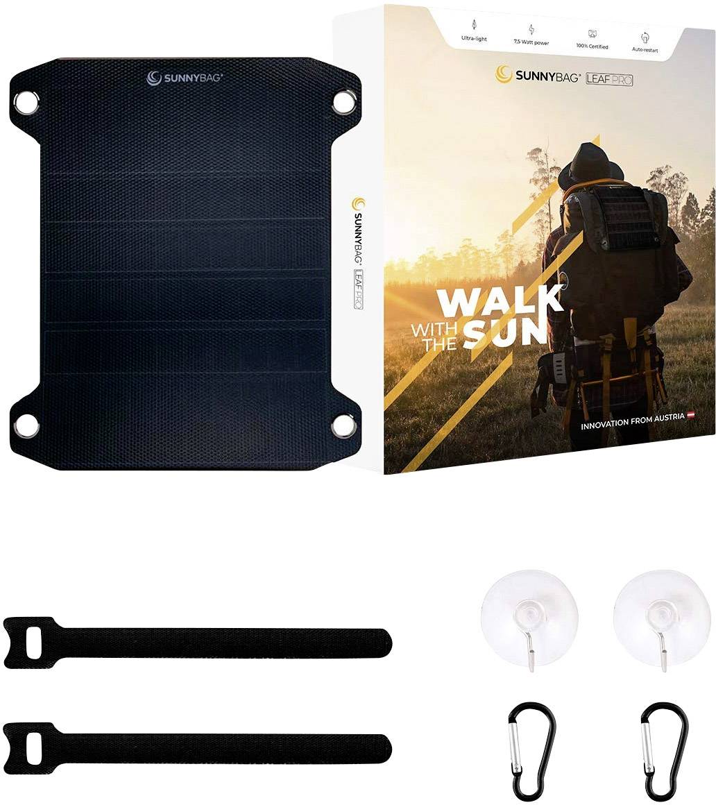 SunnyBag Leaf+ 137A_01 Solar-Ladegerät Ladestrom Solarzelle 1150mA 6W