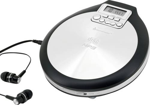 SoundMaster CD9220 Tragbarer CD-Player CD, CD-R, CD-RW, MP3 Akku-Ladefunktion Schwarz, Grau
