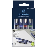 Schneider Schreibgeräte Tintenroller One Business 0.6mm Blau, Grün, Rot, Schwarz 183094 4St. Schneider Schreibgeräte Tintenroller One Business 0.6mm Blau, Grün, Rot, Schwarz 183094 4St.