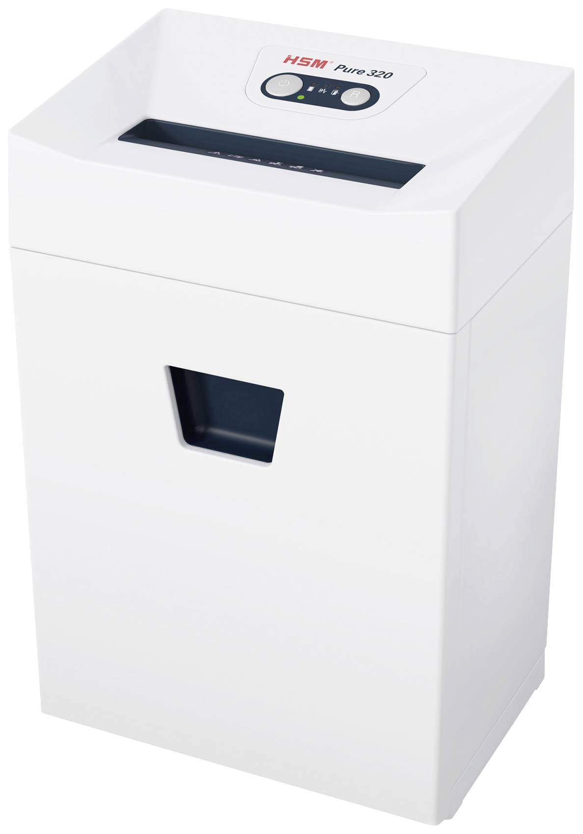 HSM Pure 320 Aktenvernichter 8 Streifenschnitt 3.9 mm 25 l Vernichtet auch Büroklammern, CDs, DVDs, Heftklammern, Kreditkarten