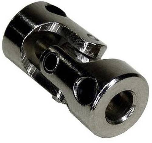Ein metallisches Verbindungsteil mit zylindrischen und runden Löchern, vermutlich für mechanische Zwecke oder Maschinenbau.