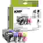KMP Druckerpatrone Kombi-Pack Kompatibel ersetzt HP 934XL, 935XL, X4E14AE, C2P23AE, C2P24AE, C2P25AE, C2P26AE Schwarz, Cyan