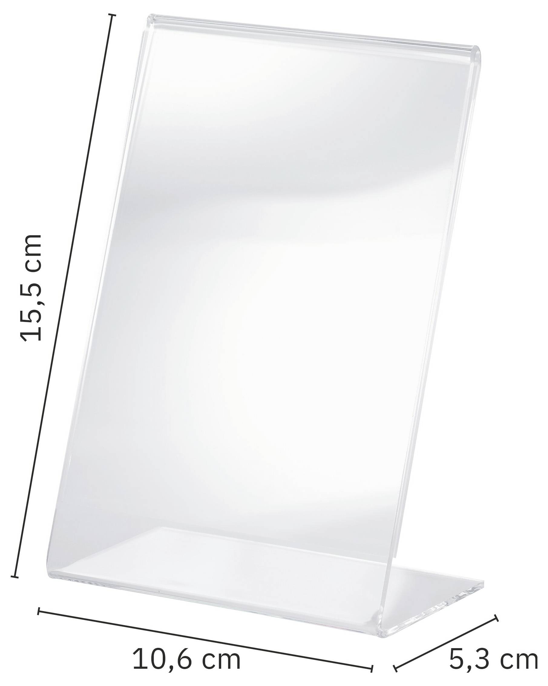 Sigel TA214 Tischaufsteller L-Form Verwendung für Papierformat: DIN A6 Glasklar 1 St.