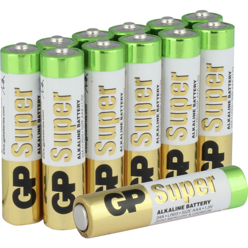 GP Batteries Super Micro (AAA)-Batterie Alkali-Mangan 1.5V 12St.