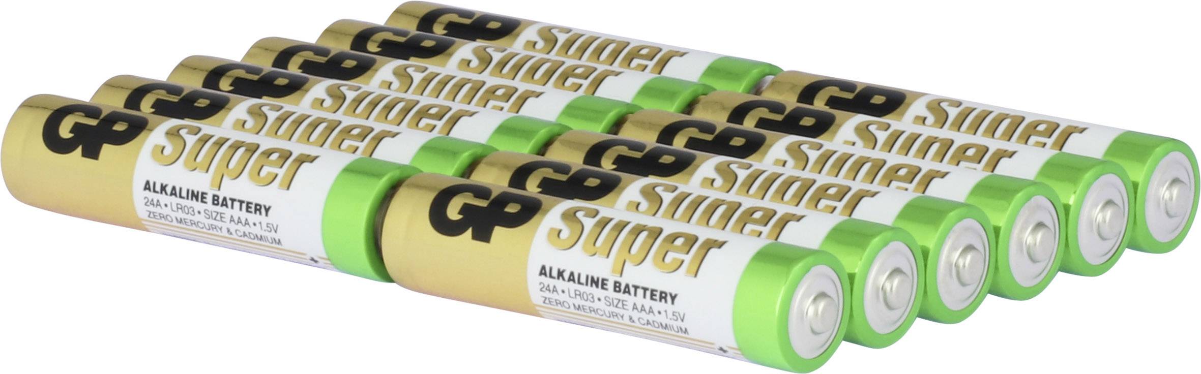 GP Super Micro (AAA)-Batterie Alkali-Mangan 1.5 V 12 St.
