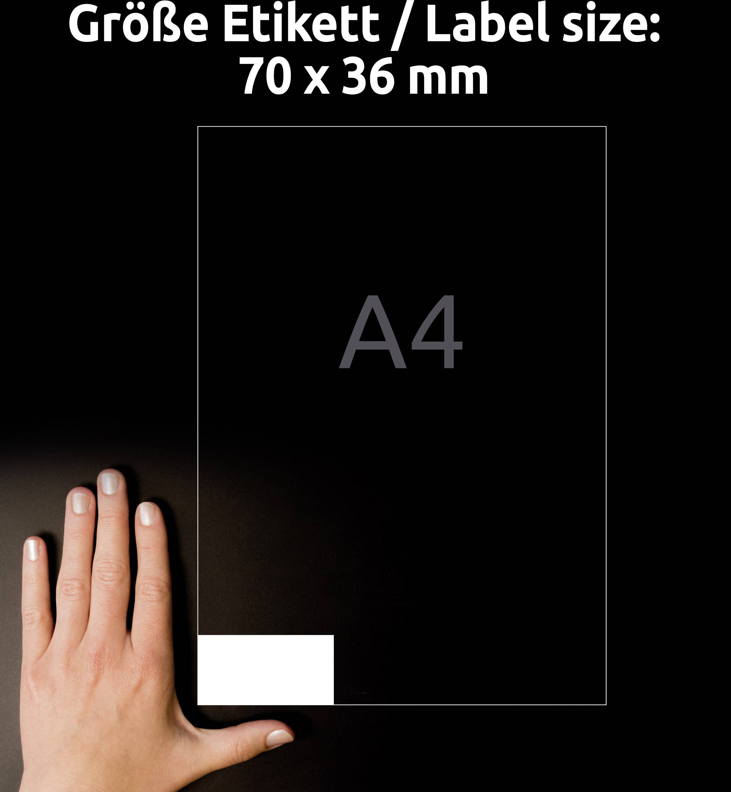 Avery-Zweckform 6122 Universal-Etiketten 70 x 36 mm Papier Weiß 240 St. Permanent haftend Tintenstrahldrucker, Laserdrucker, Farblaserdrucker