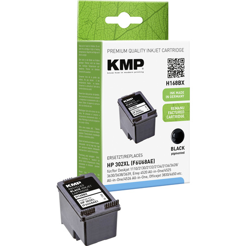 KMP Tintenpatrone H168BX Kompatibel ersetzt HP 302XL Schwarz 1745,4001