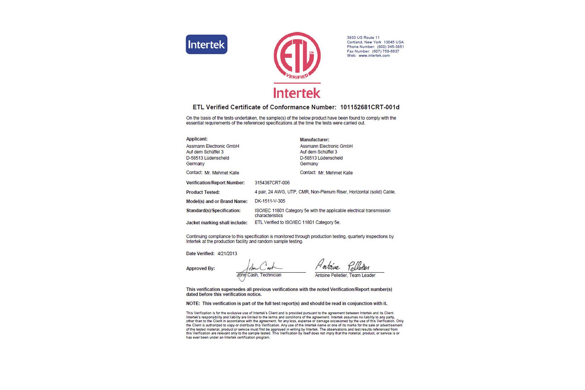 Digitus DK-1511-V-305-1 Netzwerkkabel CAT 5e U/UTP 0.2 mm² Lichtgrau (RAL 7035) 305 m