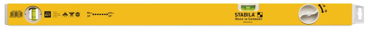 Stabila Type 80 T 18880 Teleskop-Wasserwaage 127cm 1.0 mm/m