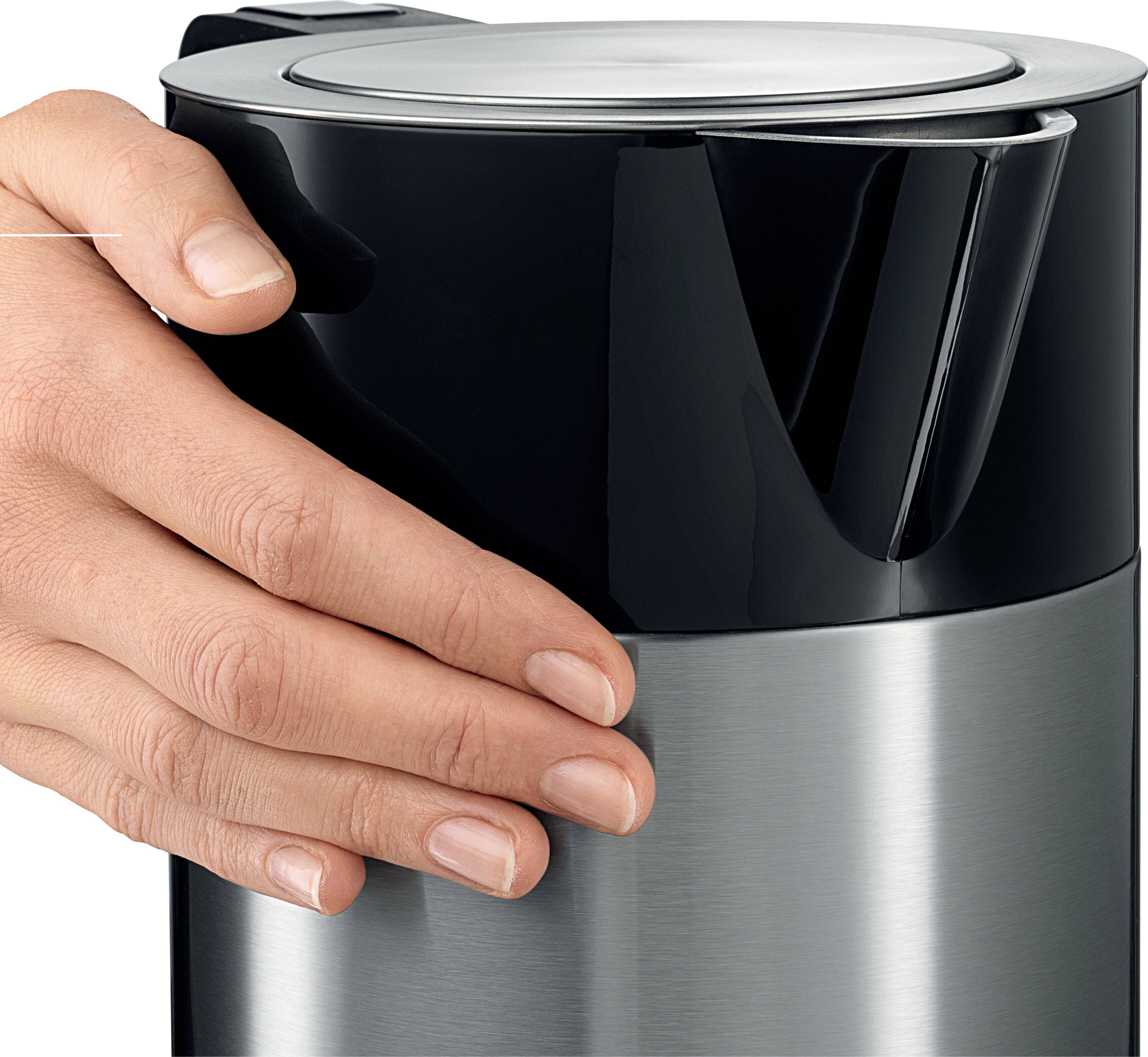 Bosch Haushalt TWK7203 Wasserkocher Edelstahl, Schwarz Fassungsvermögen: 1.7 l