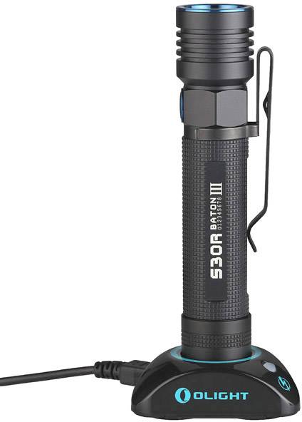 OLight S30R III LED Taschenlampe mit Gürtelclip, mit Handschlaufe, mit Magnethalterung, mit Memory-Funktion, mit