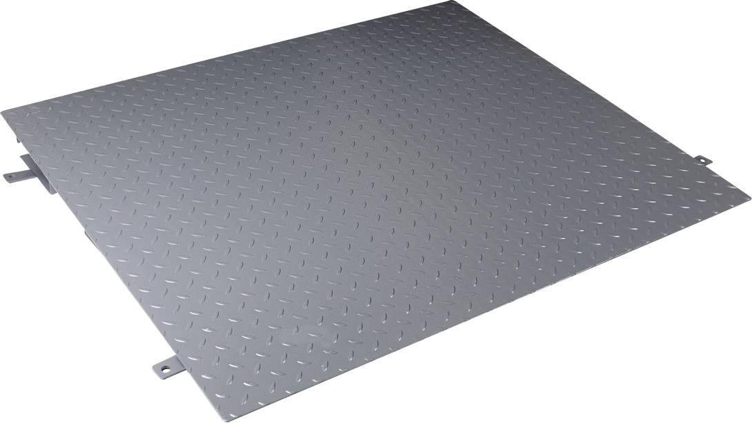 Metallplatte mit rutschfester Struktur, geeignet für industrielle Anwendungen.