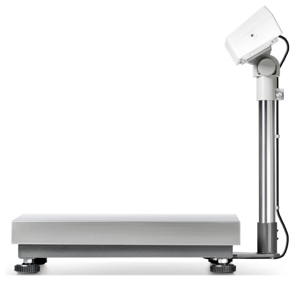 Industrielle Plattformwaage mit Digitalanzeige, geeignet für präzises Wiegen im industriellen Umfeld.