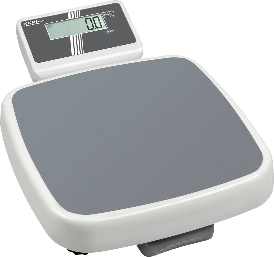 Digitale Waage mit großem Display, zeigt '0,0'. Geeignet für präzises Wiegen.