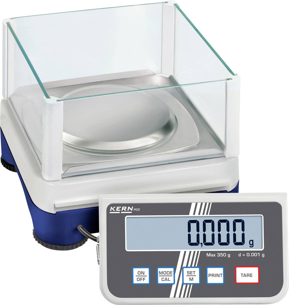 Kern PCD 300-3 Präzisionswaage Wägebereich (max.) 350g Ablesbarkeit 0.001g über Steckernetzteil Mehrfarbig