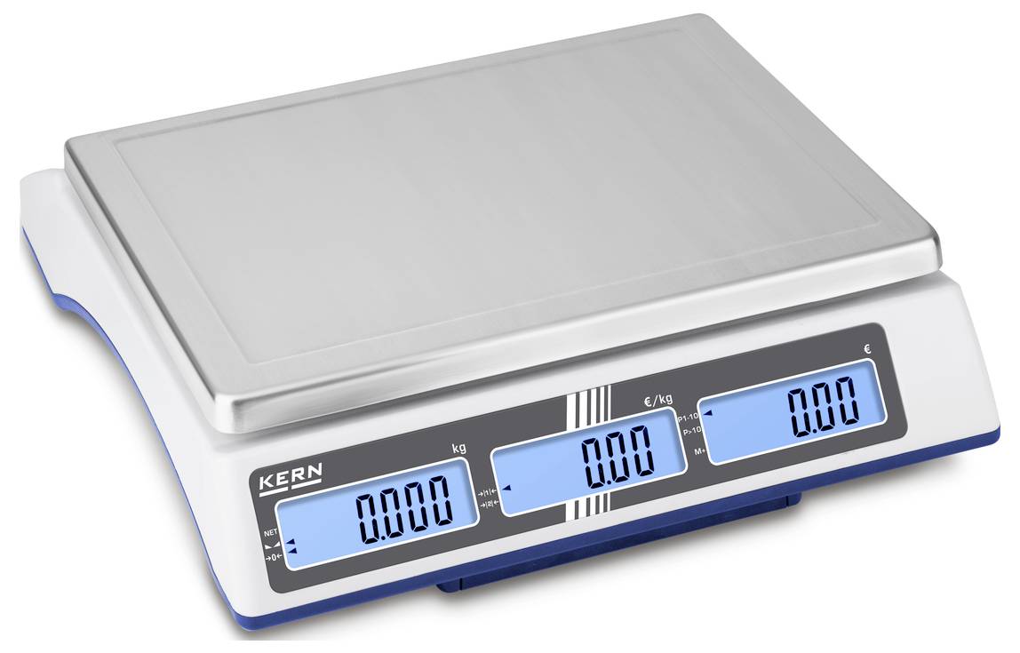 Kern RIB 30K-2M Ladenwaage Wägebereich (max.) 30kg Ablesbarkeit 5 g, 10g über Steckernetzteil Mehrfarbig