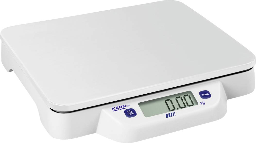 Elektronische Küchenwaage mit digitalem Display zeigt 0,00 kg an.